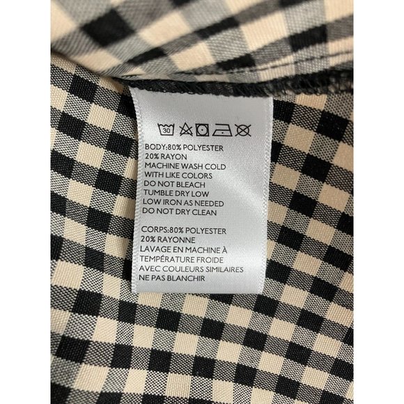 Urban Outfitters Women's Small Gingham Plaid Black & Beige Skirt - Picture 6 of 8